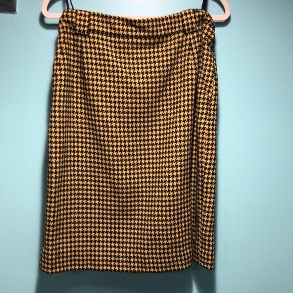 Mondi skirt Vintage‎ plaided black and yellow made in Germany medium - Picture 2 of 7
